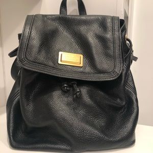 Marc Jacobs Take Your Marc Black Leather Backpack